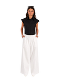 Black Cap-Sleeve Shirt